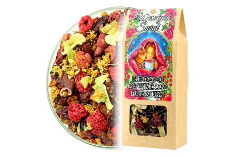 Herbata Owocowa LIPOWO MALINOWA PREMIUM (KT) (50g) Prezent Na Mikołajki !